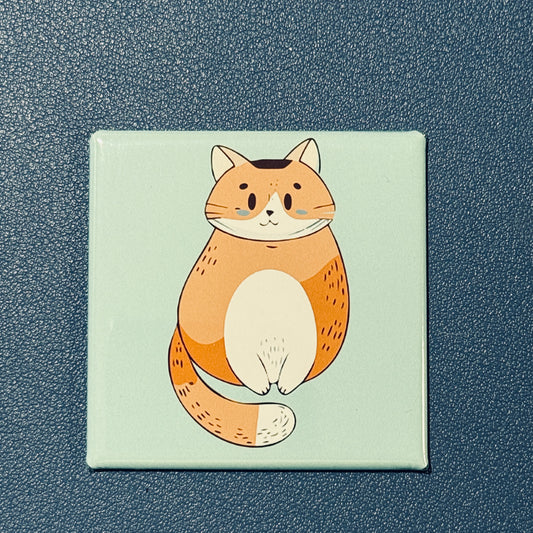 Chunky Charlie – Chonky Cat Magnet for Cat Lovers 2x2 Square Magnet
