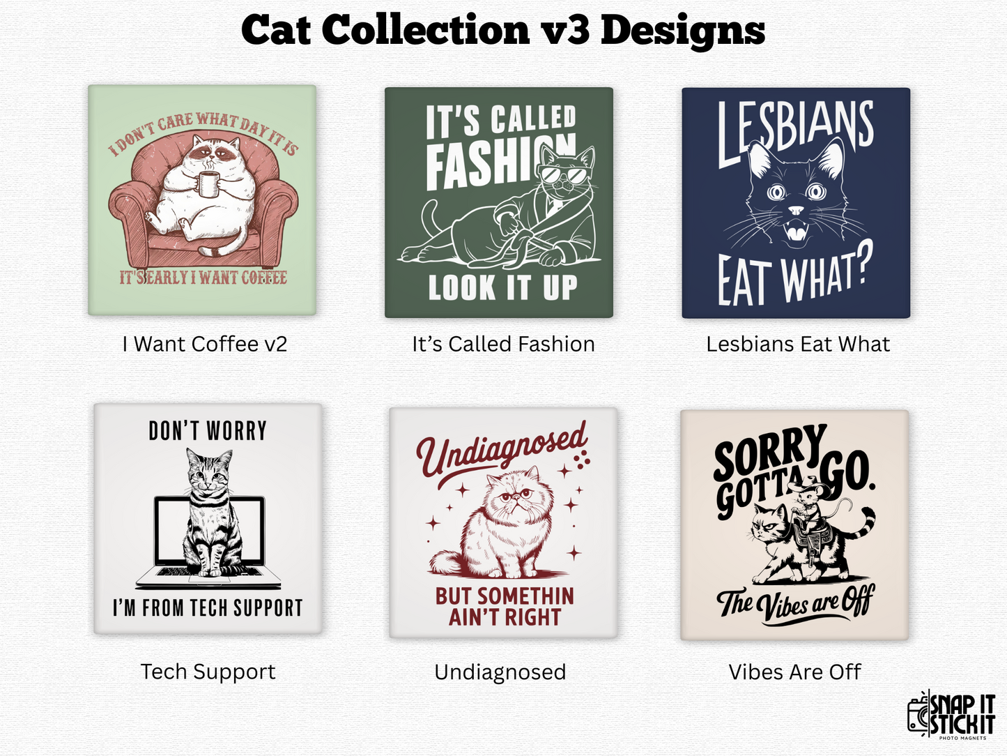 Don't Worry... I'm From Tech Support - Cat Humor 2x2 Square Magnet