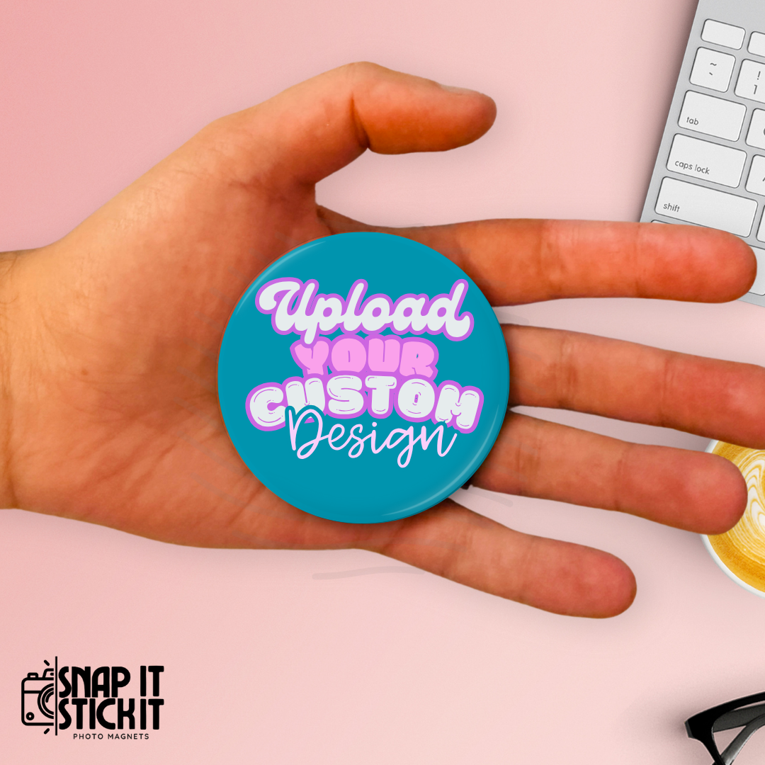 Custom Photo Magnet Round – Design Your Own Round Magnet, Promotional Magnets, Custom Artwork, Logo, Event, Wedding Favor