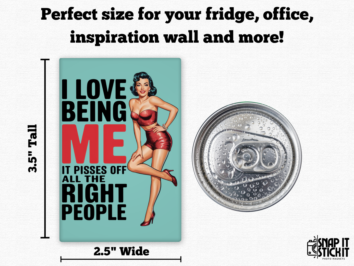 I Love Being Me... It Pisses Of All The Right People - Rectangle Magnet