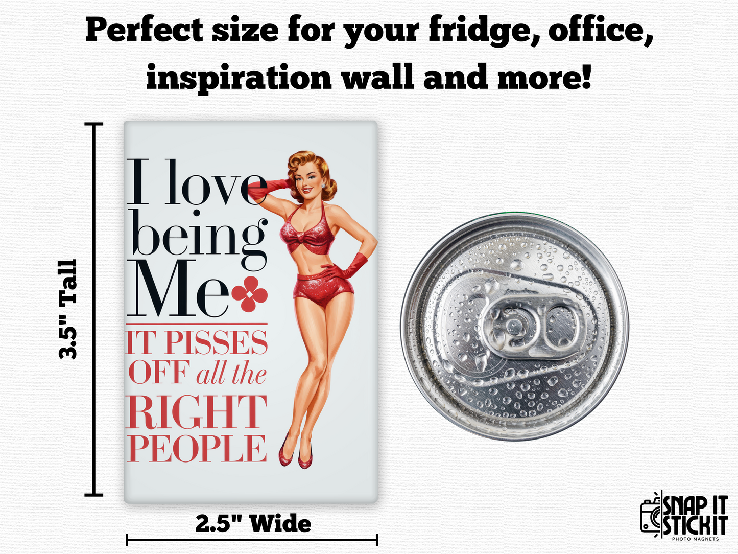 I Love Being Me... It Pisses Off All The Right People - Rectangle Magnet