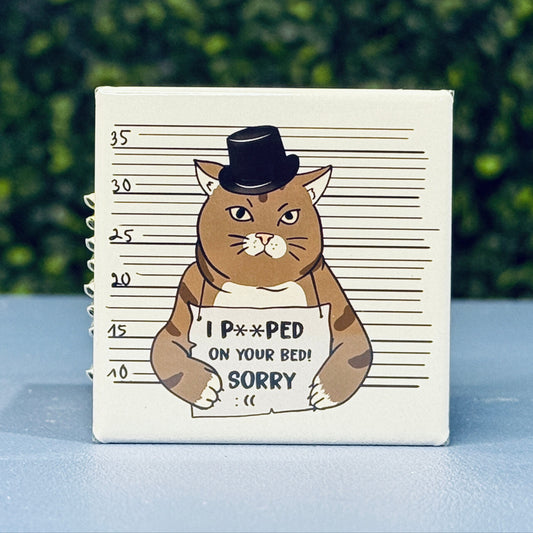 I Pooped On Your Bed...Sorry - Cat Humor 2x2 Square Magnet
