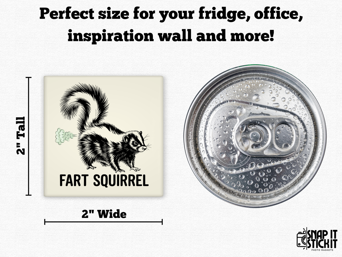 Fart Squirrel – Funny Skunk Magnet with Crude Humor