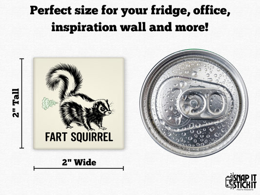 Fart Squirrel – Funny Skunk Magnet with Crude Humor