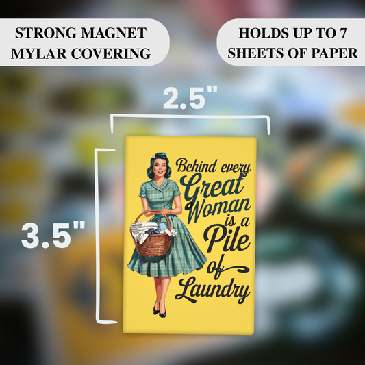 Funny Laundry Magnet – Funny Sarcastic Retro Housewife Magnet