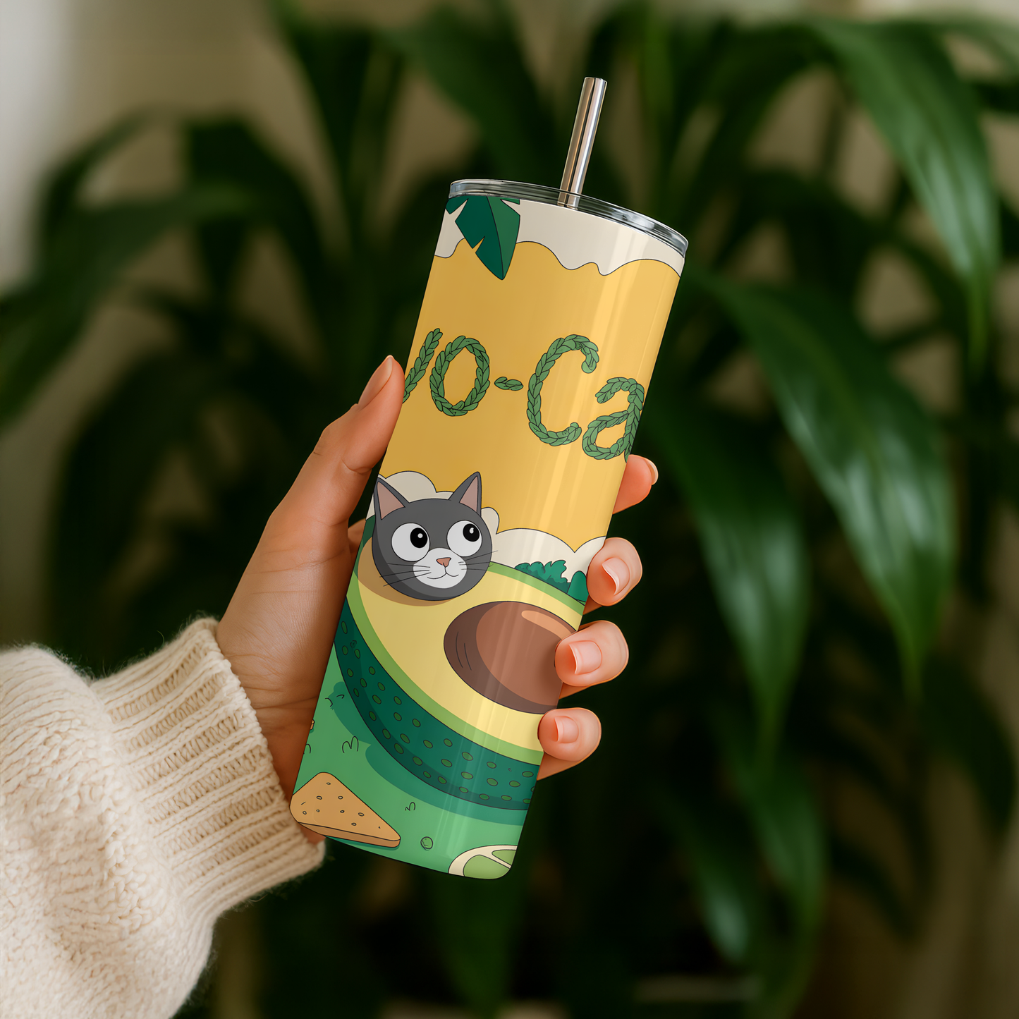 Avo-Catto Gray Cat – 20oz Tumbler