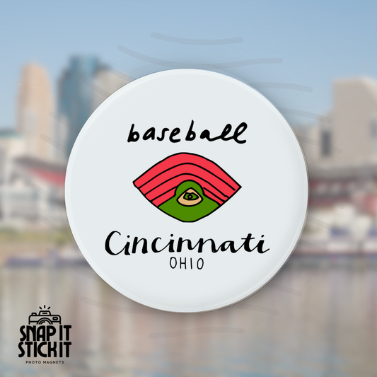 Baseball - Cincinnati Collection - Round Magnet