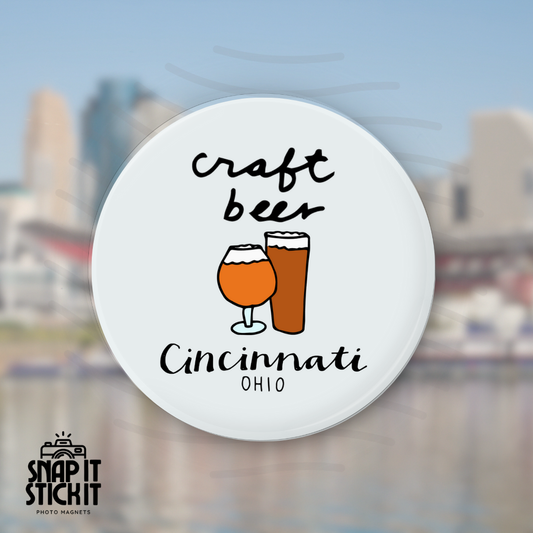 Craft Beer - Cincinnati Collection - Round Magnet