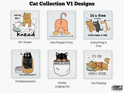 Cats... Because People Are Dicks - Cat Humor 2x2 Square Magnet