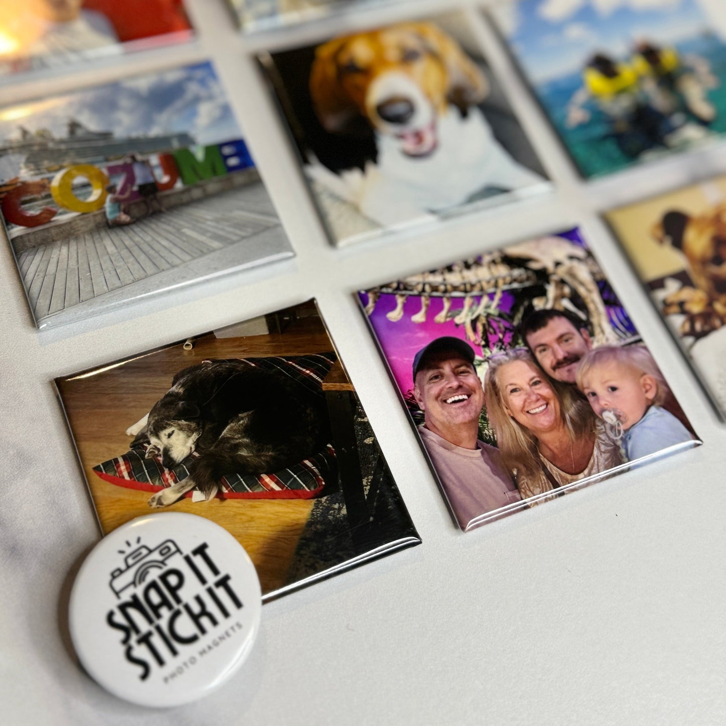 Square Custom Photo Magnets - 12 Pack