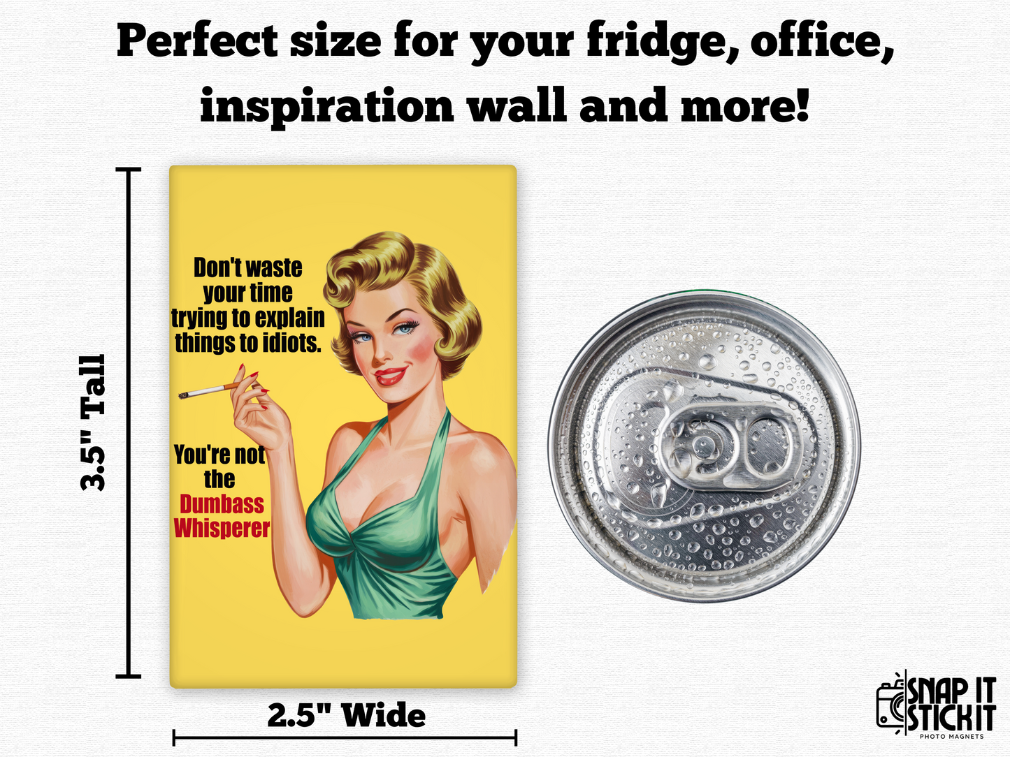 Don't Waste Your Time Trying To Explain Things To Idiots... You're Not The Dumbass Whisperer - Rectangle Magnet