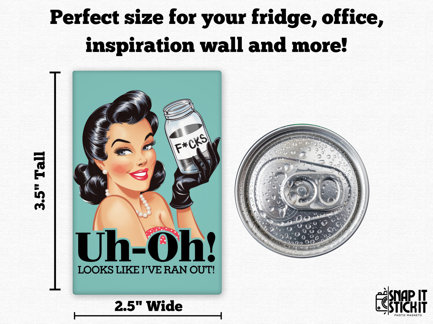 Uh-Oh ... Looks Looks Like I've Ran Out - Rectangle Magnet