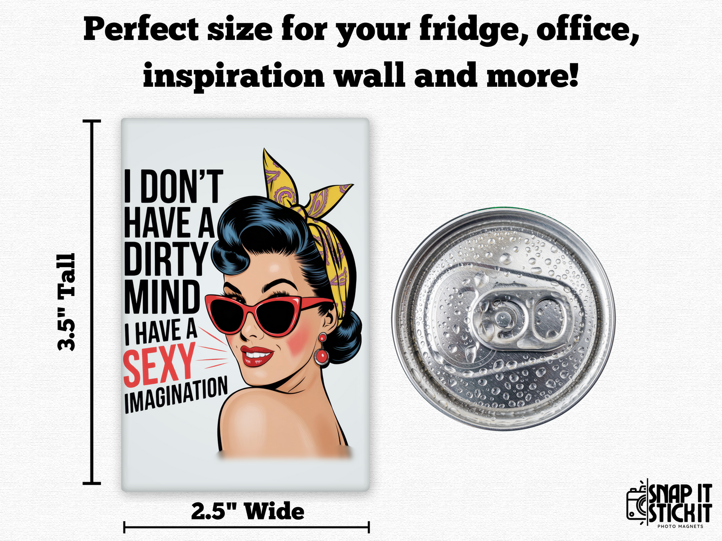 I Don't Have A Dirty Mind... I Have A Sexy Imagination - Rectangle Magnet