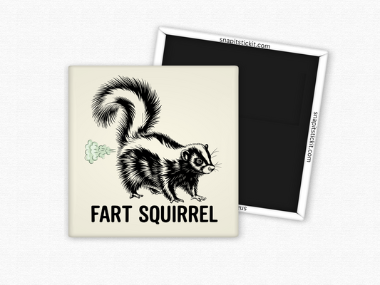 Fart Squirrel – Funny Skunk Magnet with Crude Humor