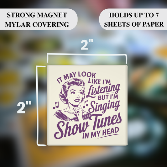 “It May Look Like I’m Listening…” – Funny Sarcastic Retro Housewife Magnet