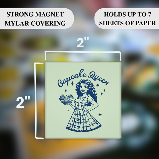 Cupcake Queen Magnet – Funny Sarcastic Retro Housewife Magnet