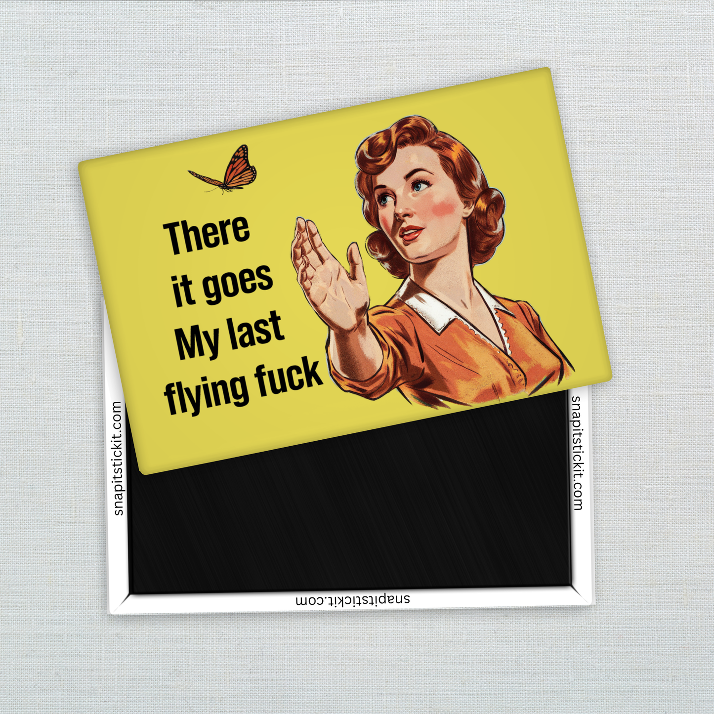 My Last Flying Fuck Magnet – Sarcastic Retro Woman