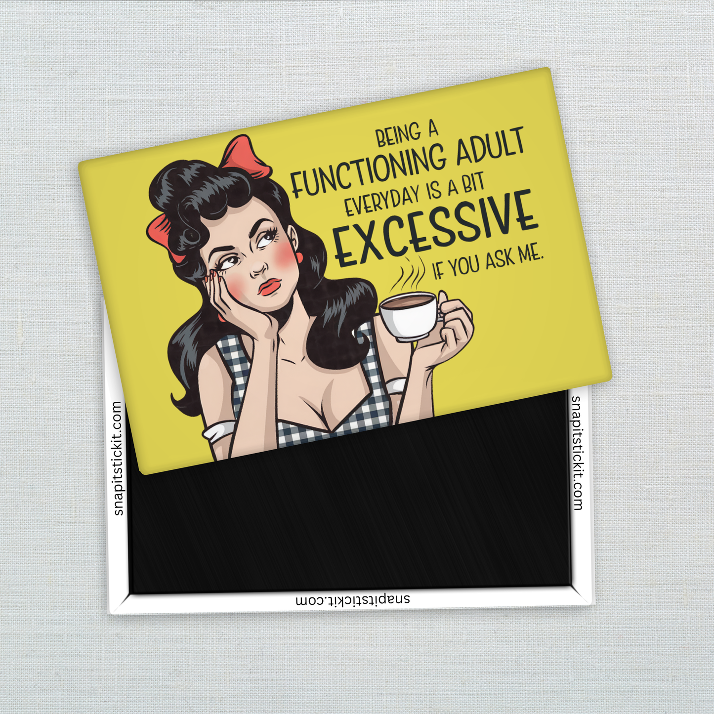 Functioning Adult Magnet – Retro Humor Coffee Gift