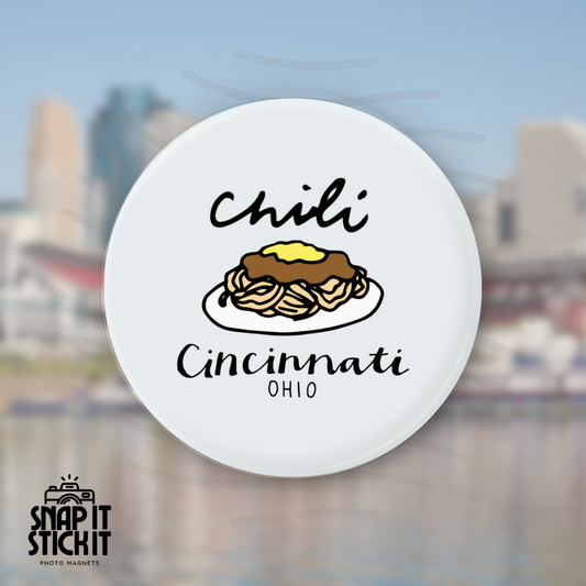 Cincinnati Style Chili - Cincinnati Collection - Round Magnet