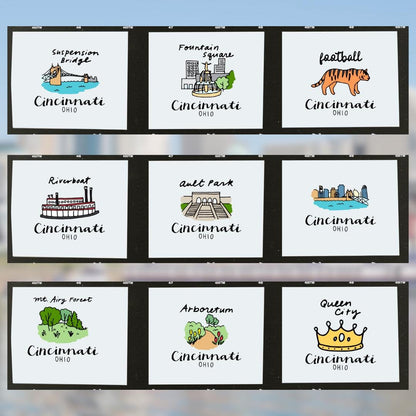 City of Cincinnati Magnet Set | Cincinnati Chili | Goetta | Queen City |