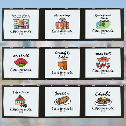 City of Cincinnati Magnet Set | Cincinnati Chili | Goetta | Queen City |