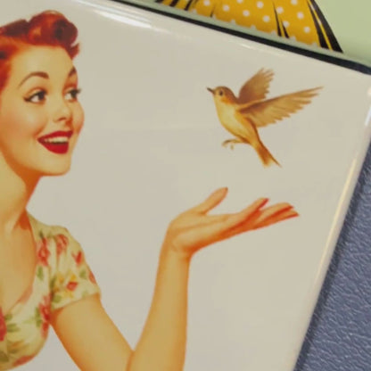 The Secret to a Clean Kitchen – Funny Sarcastic Retro Housewife Magnet